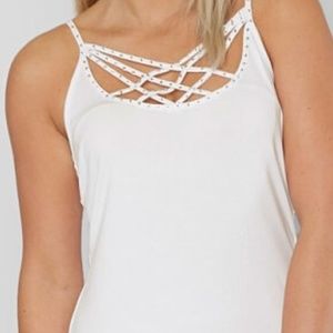 Strappy Tank with Rhinestones